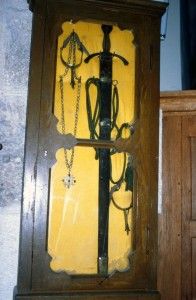 חרבו של טנקרד כפי שמוצגת בכנסית הקבר